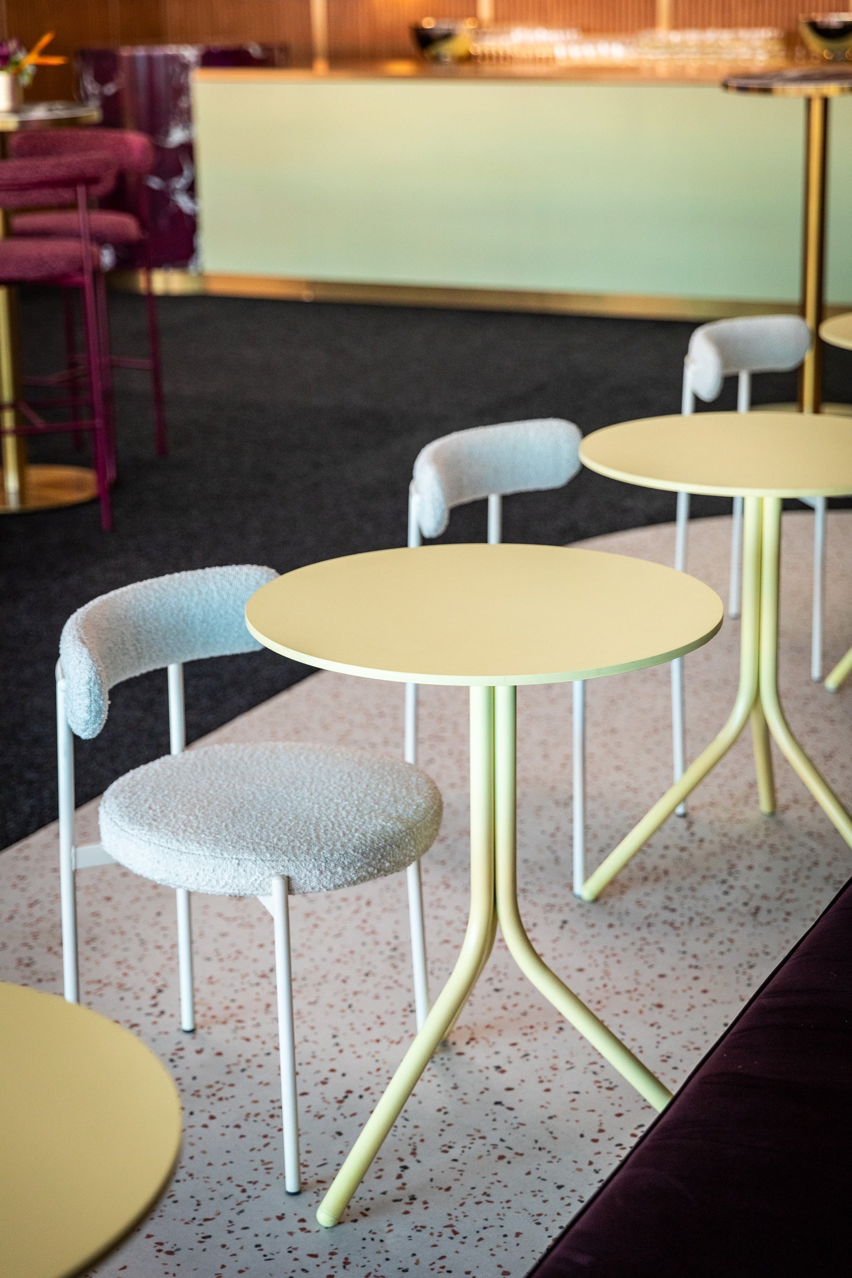 Poseidon Café Table - Colourful (Round)