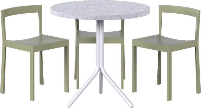 Baxter - Poseidon Cafe Table Package - 3 Chairs