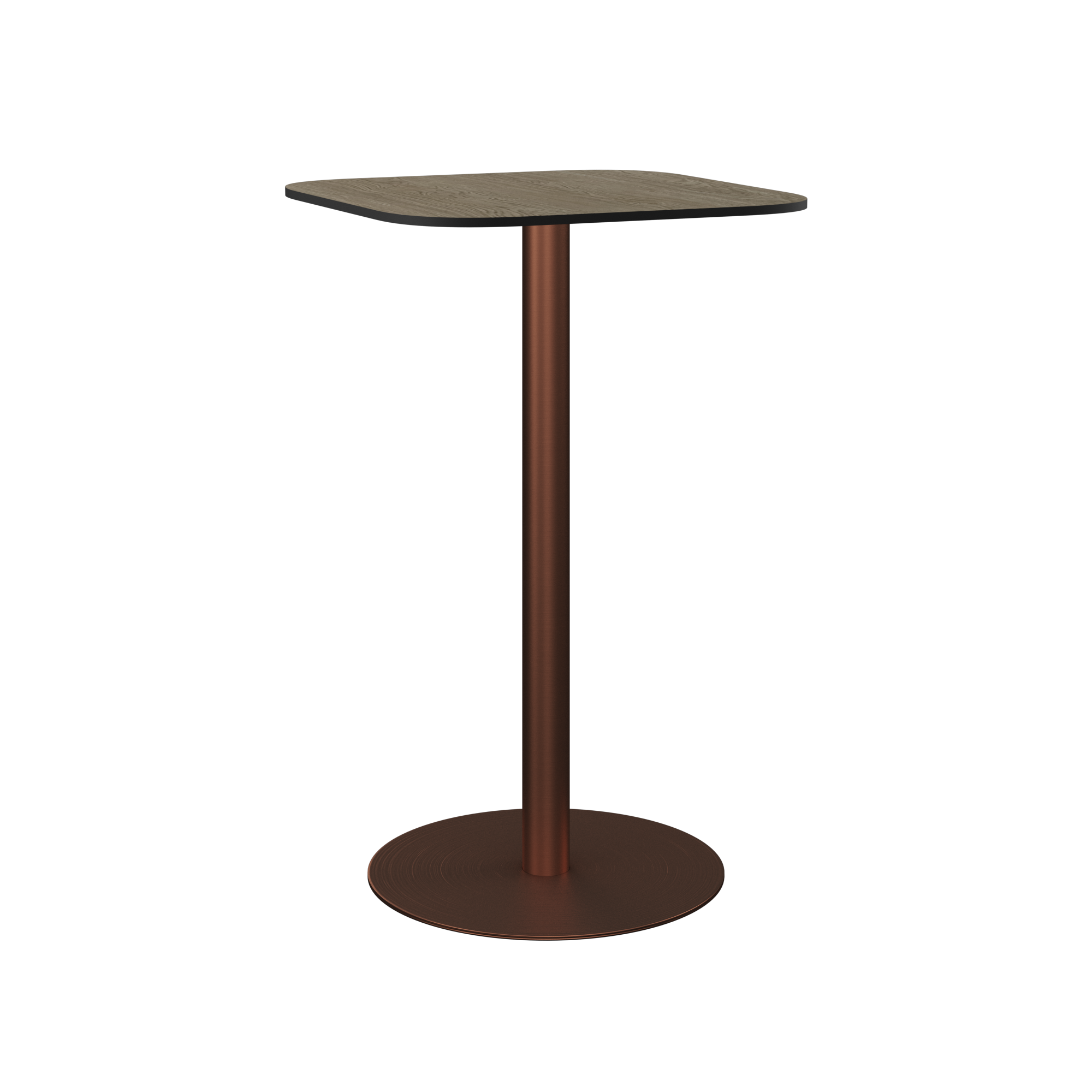Halo Bar Table (60cm Rounded Square) With Rim