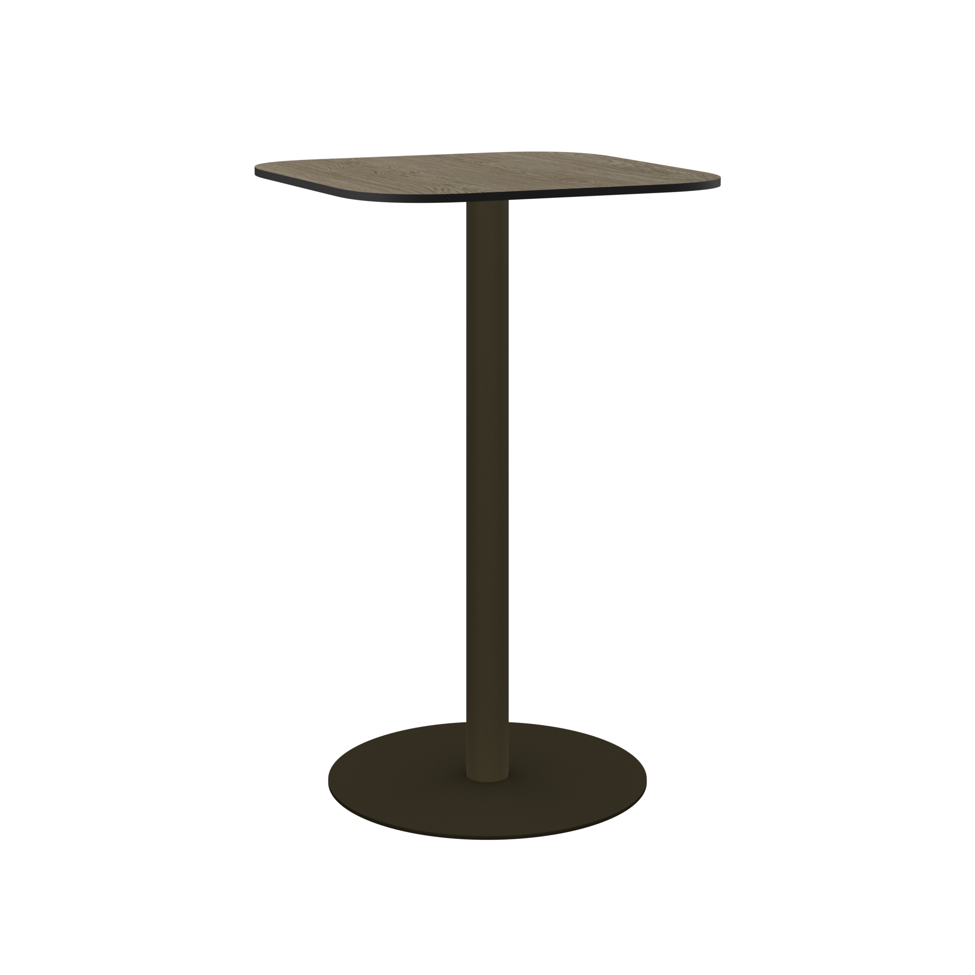 Halo Bar Table (60cm Rounded Square) With Rim