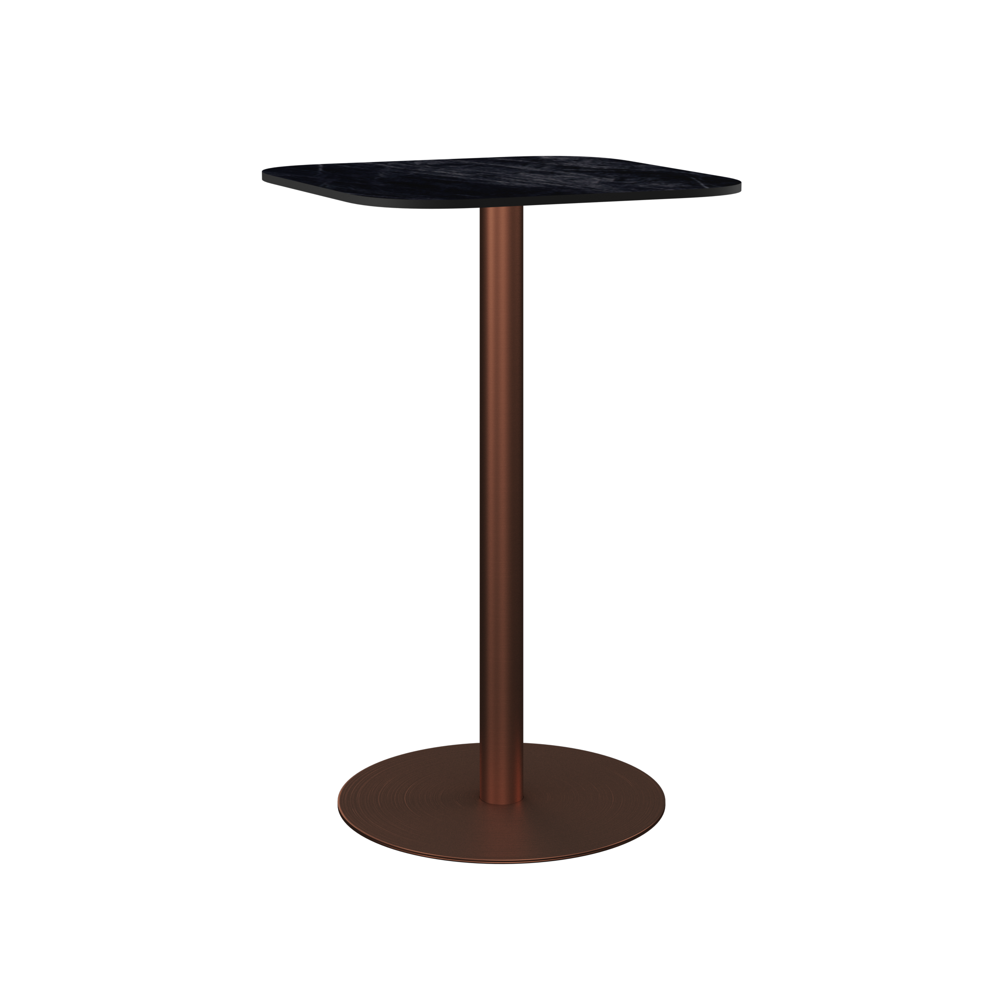 Halo Bar Table (60cm Rounded Square) With Rim