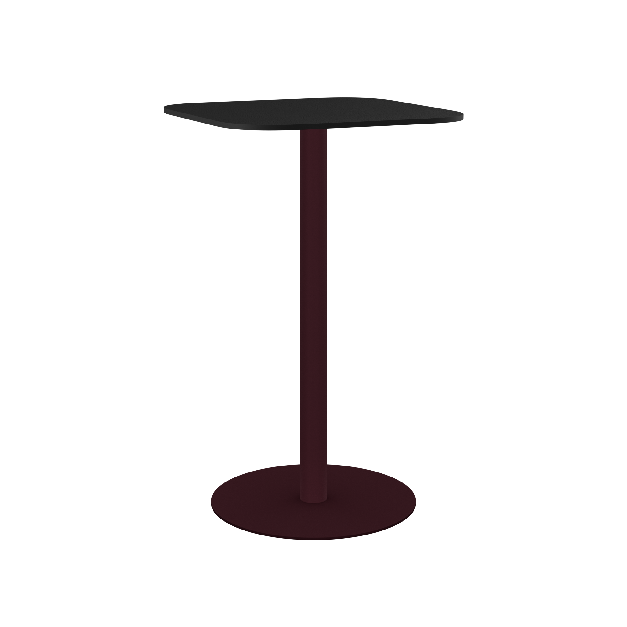 Halo Bar Table (60cm Rounded Square) With Rim