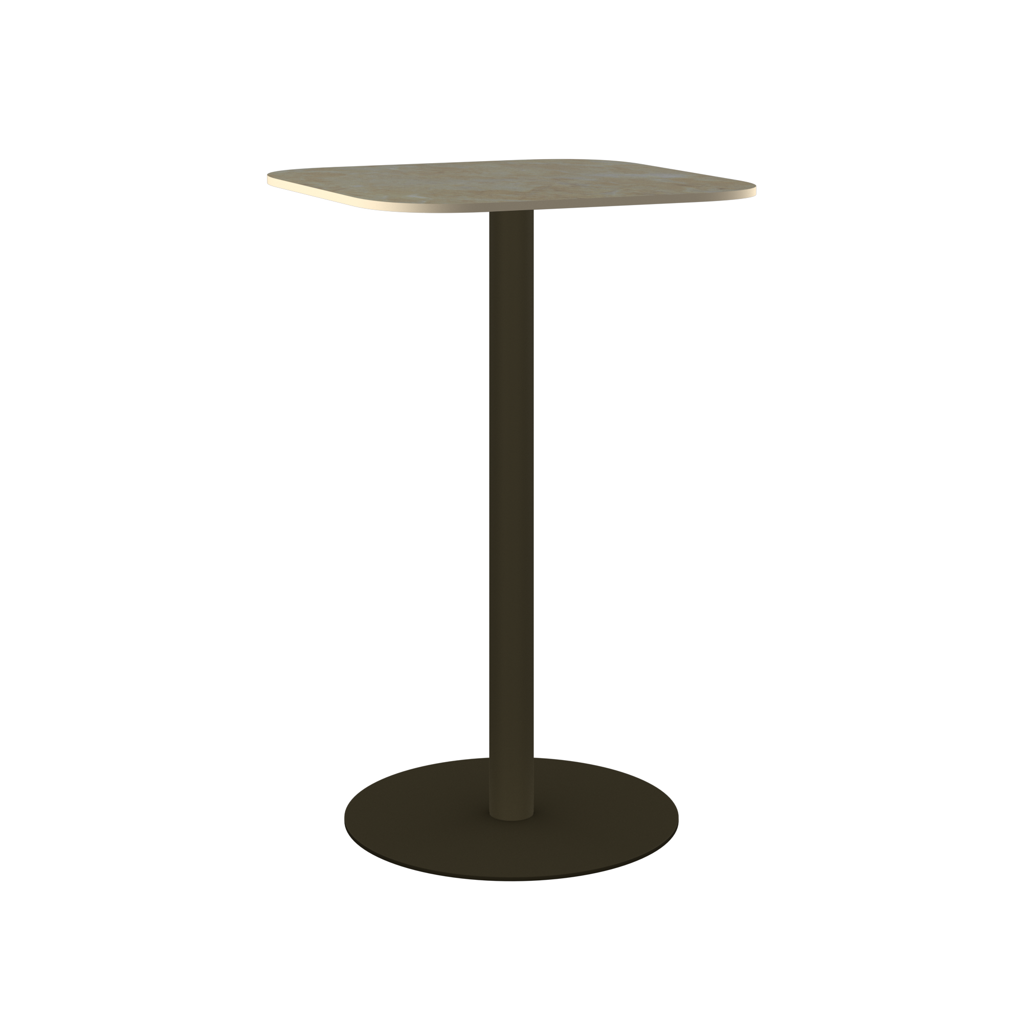 Halo Bar Table (60cm Rounded Square) With Rim
