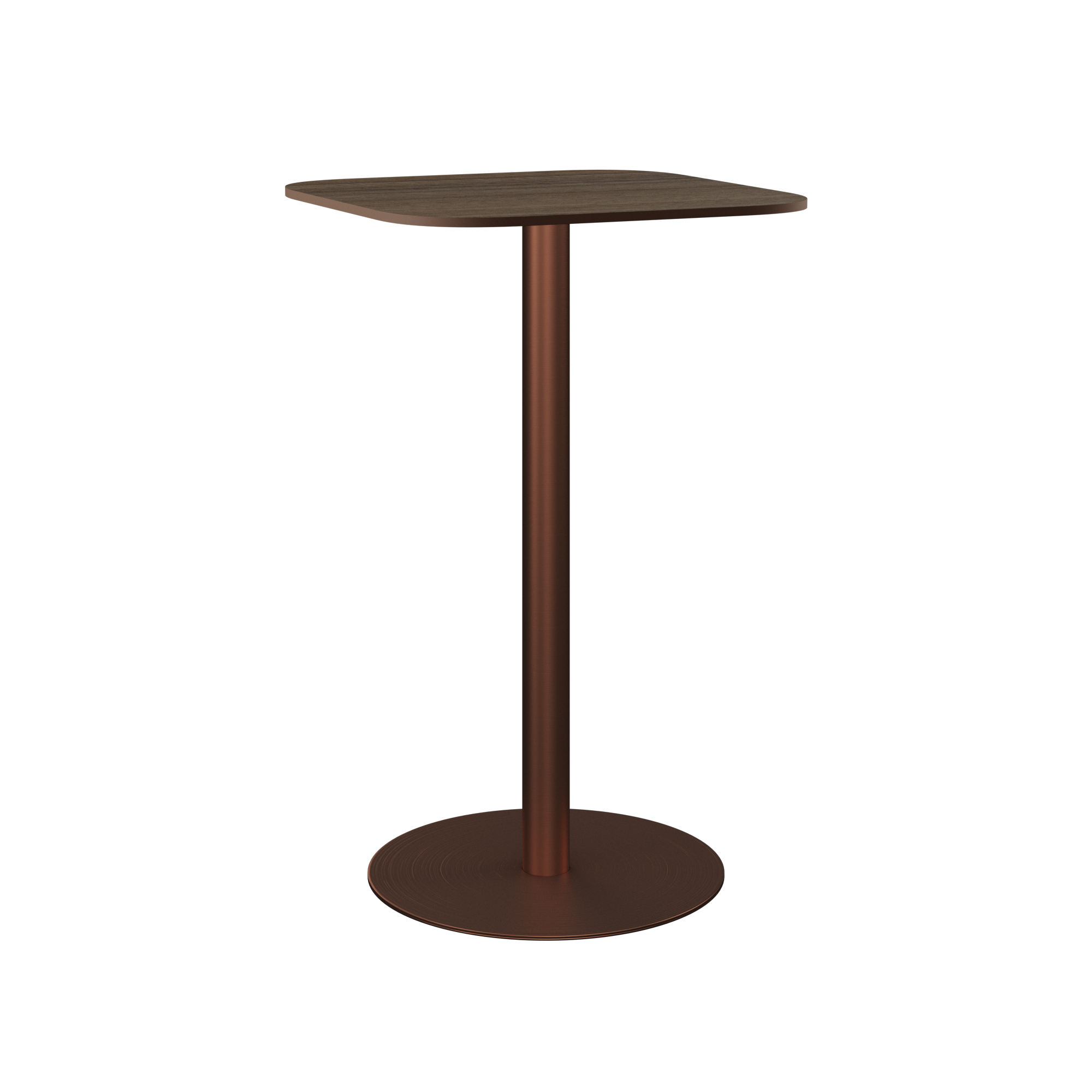 Halo Bar Table (60cm Rounded Square) With Rim