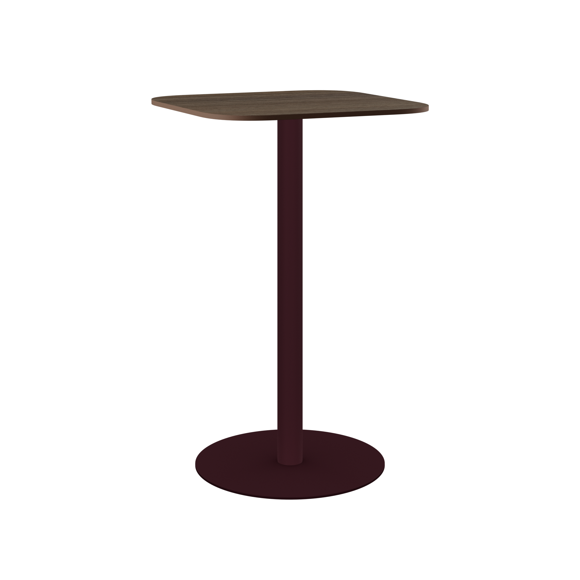 Halo Bar Table (60cm Rounded Square) With Rim