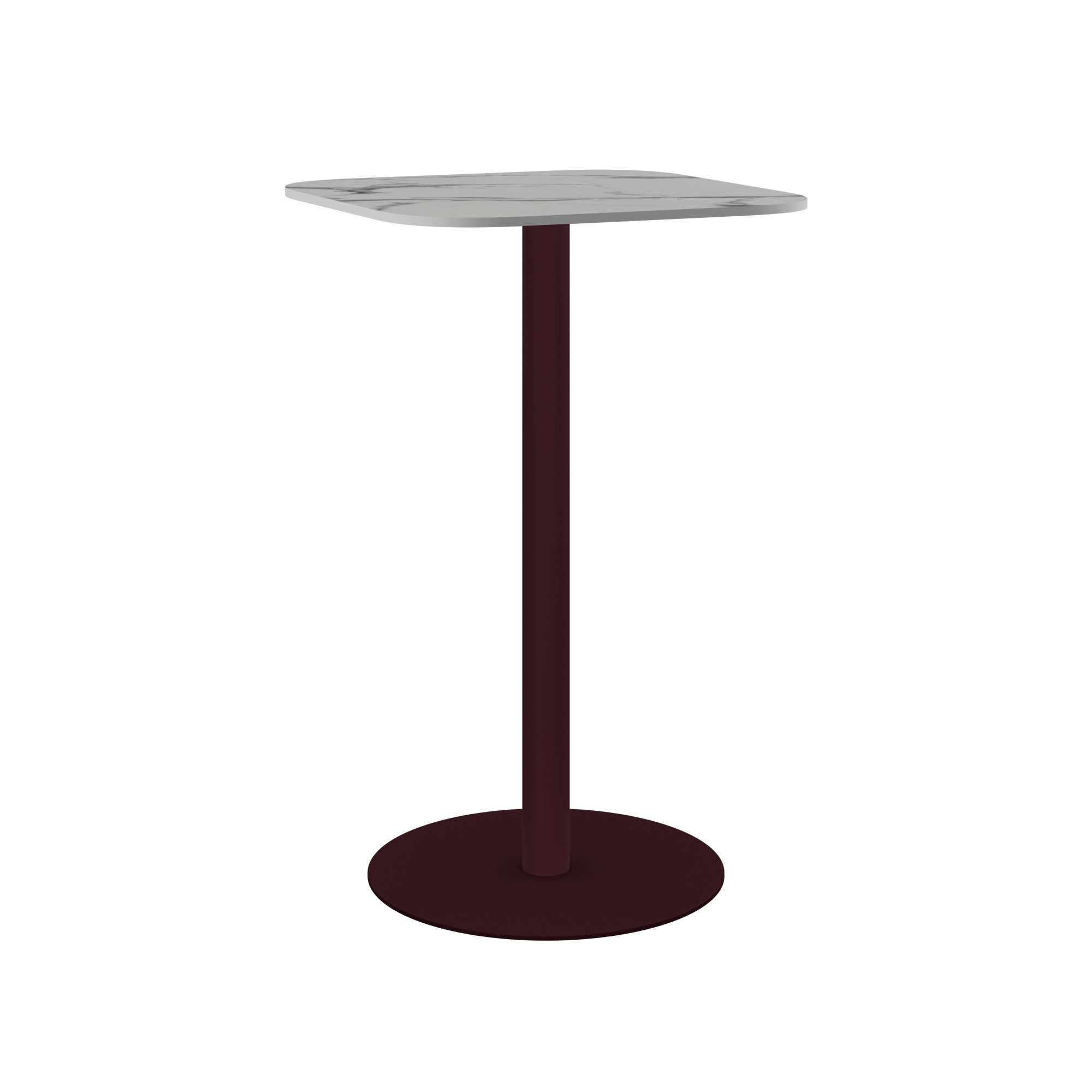 Halo Bar Table (60cm Rounded Square) With Rim
