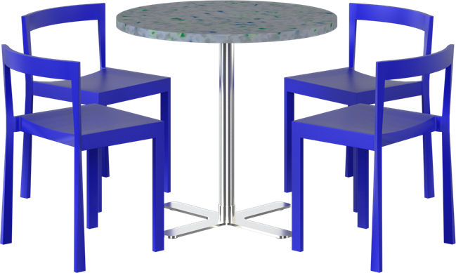 Baxter Cafe Table Package - 4 Chairs