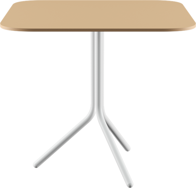 Poseidon Café Table - Neutral (Rounded Square)