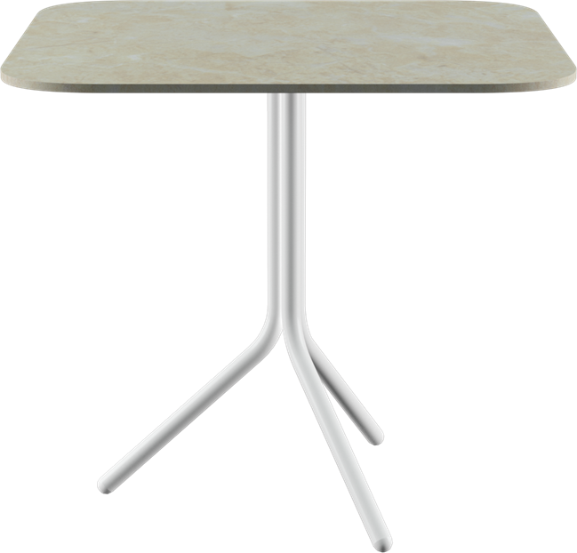 Poseidon Café Table - Neutral (Rounded Square)