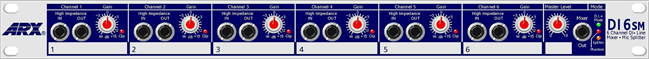 DI - ARX 6 Channel Rack Mount