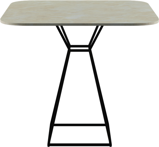 Hourglass Café Table (Rounded Square)