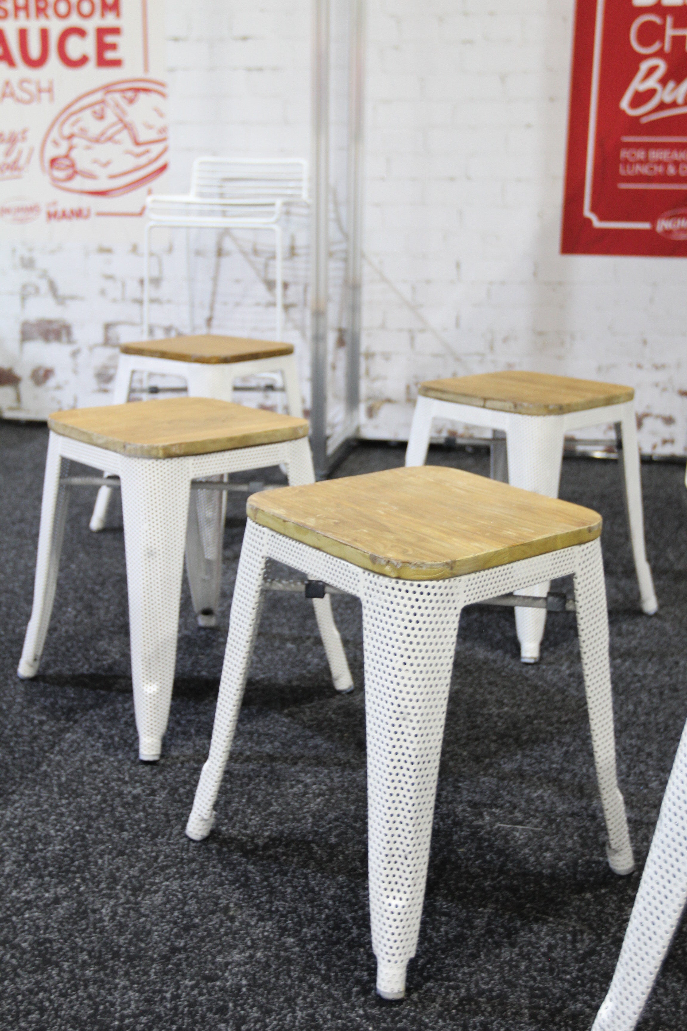 Tolix Timber Low Stool