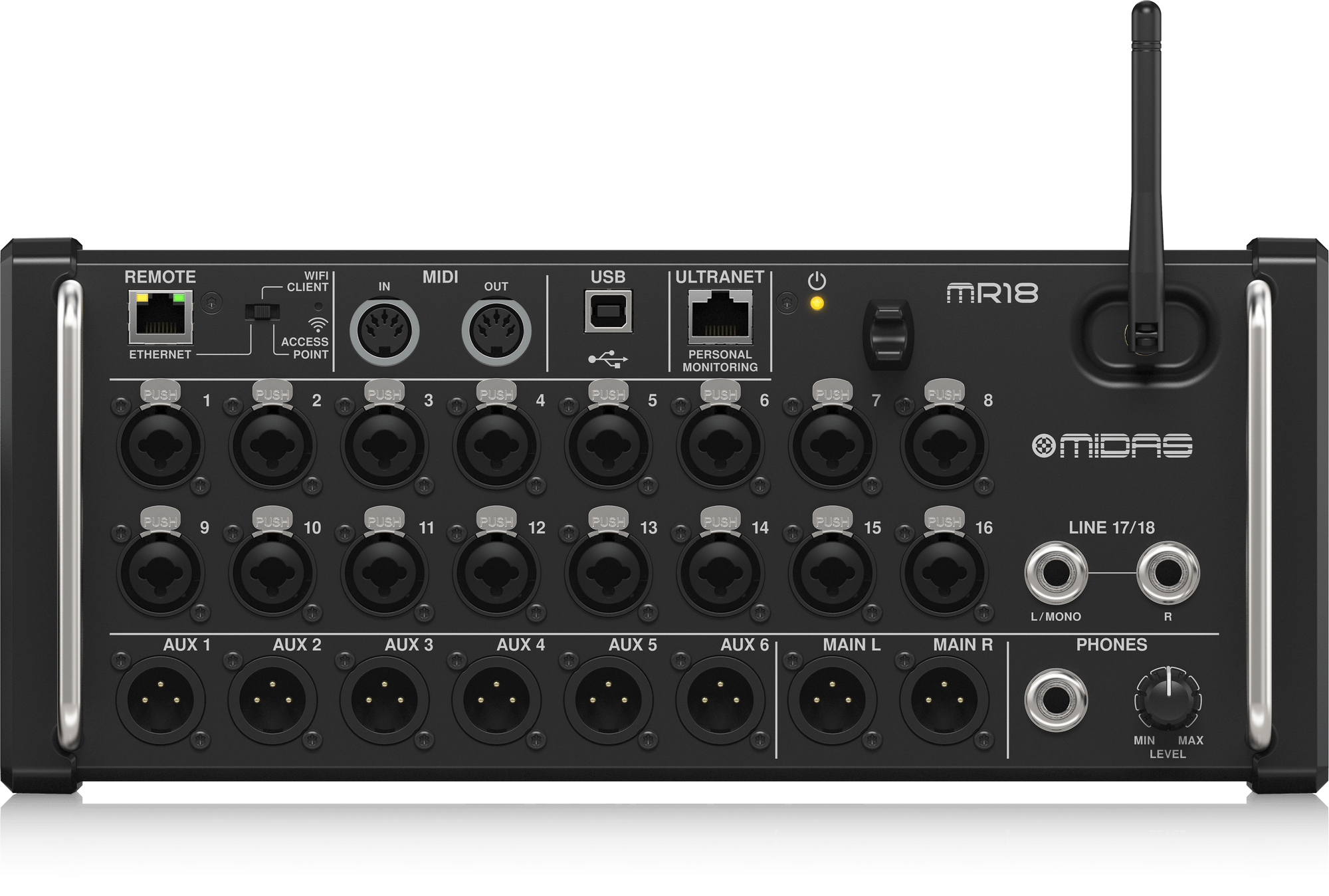 Midas MR18 with Wireless iPad control