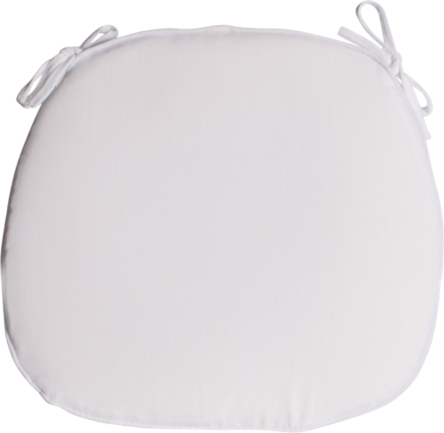 Cross Back Cushion - White
