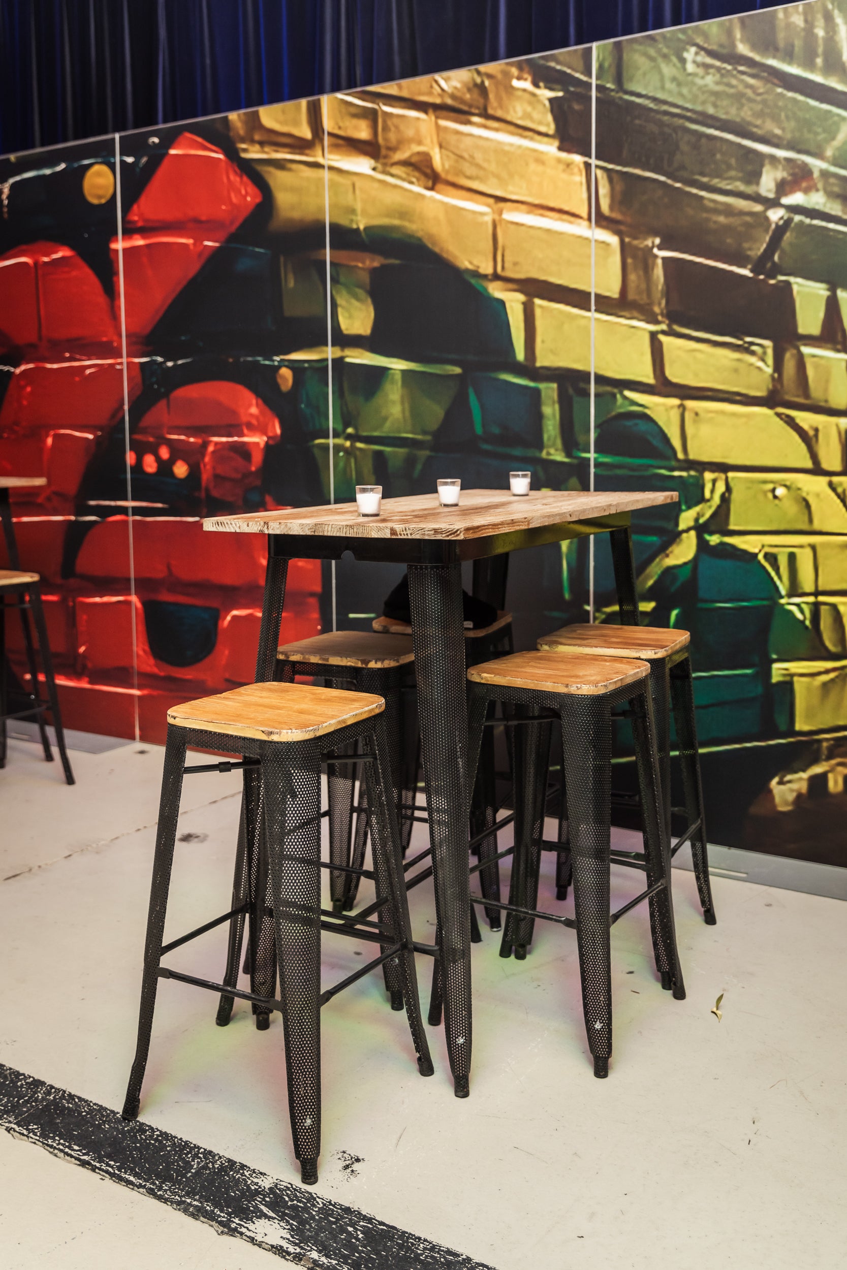 Tolix Timber High Stool