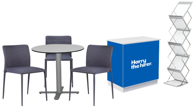 Walk on Cafe Table Package Chameleon Cupboard with Signage