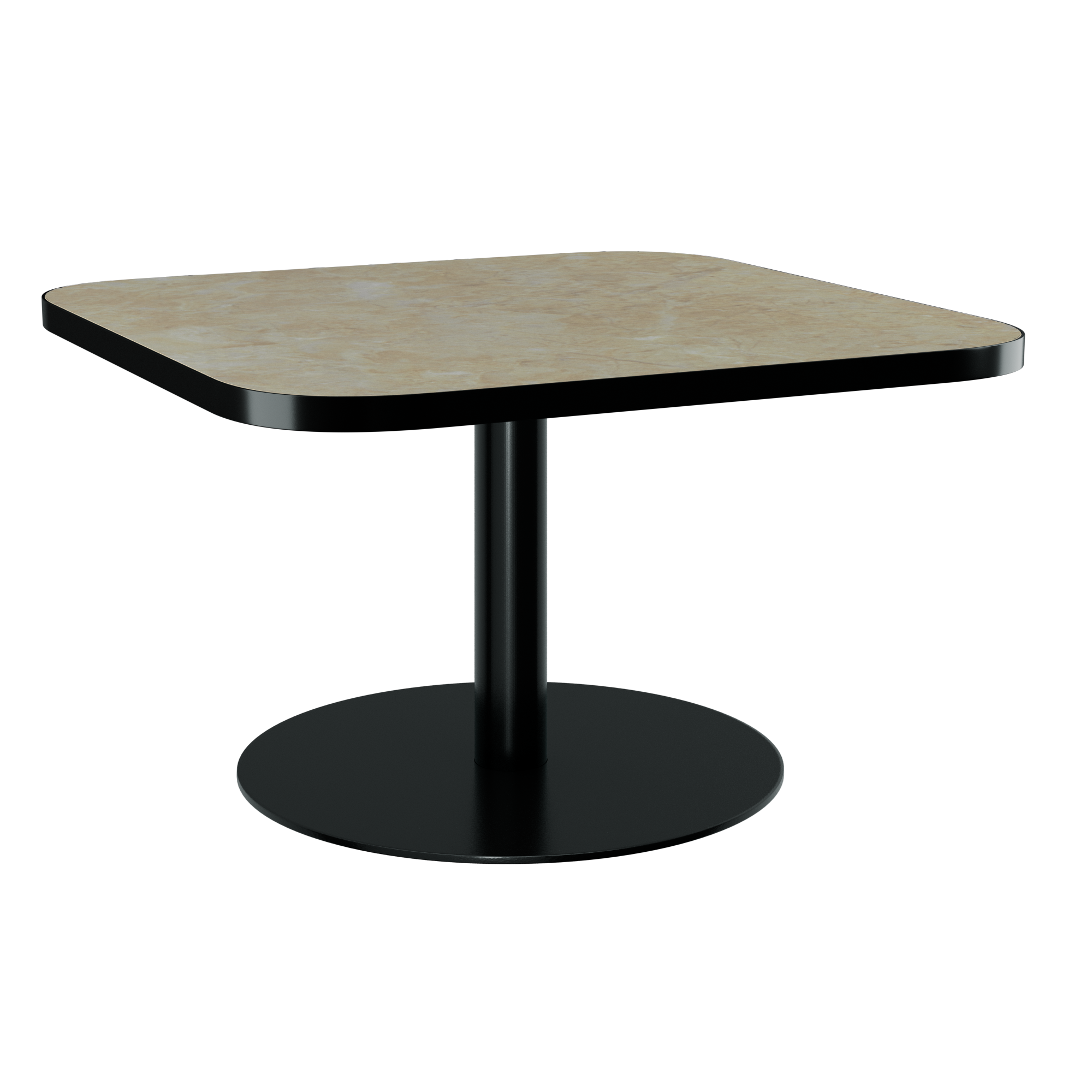 Halo Coffee Table (80cm Rounded Square) With Rim