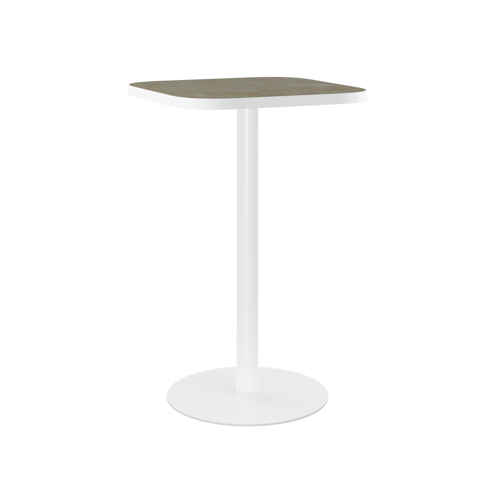 Halo Bar Table (60cm Rounded Square) With Rim
