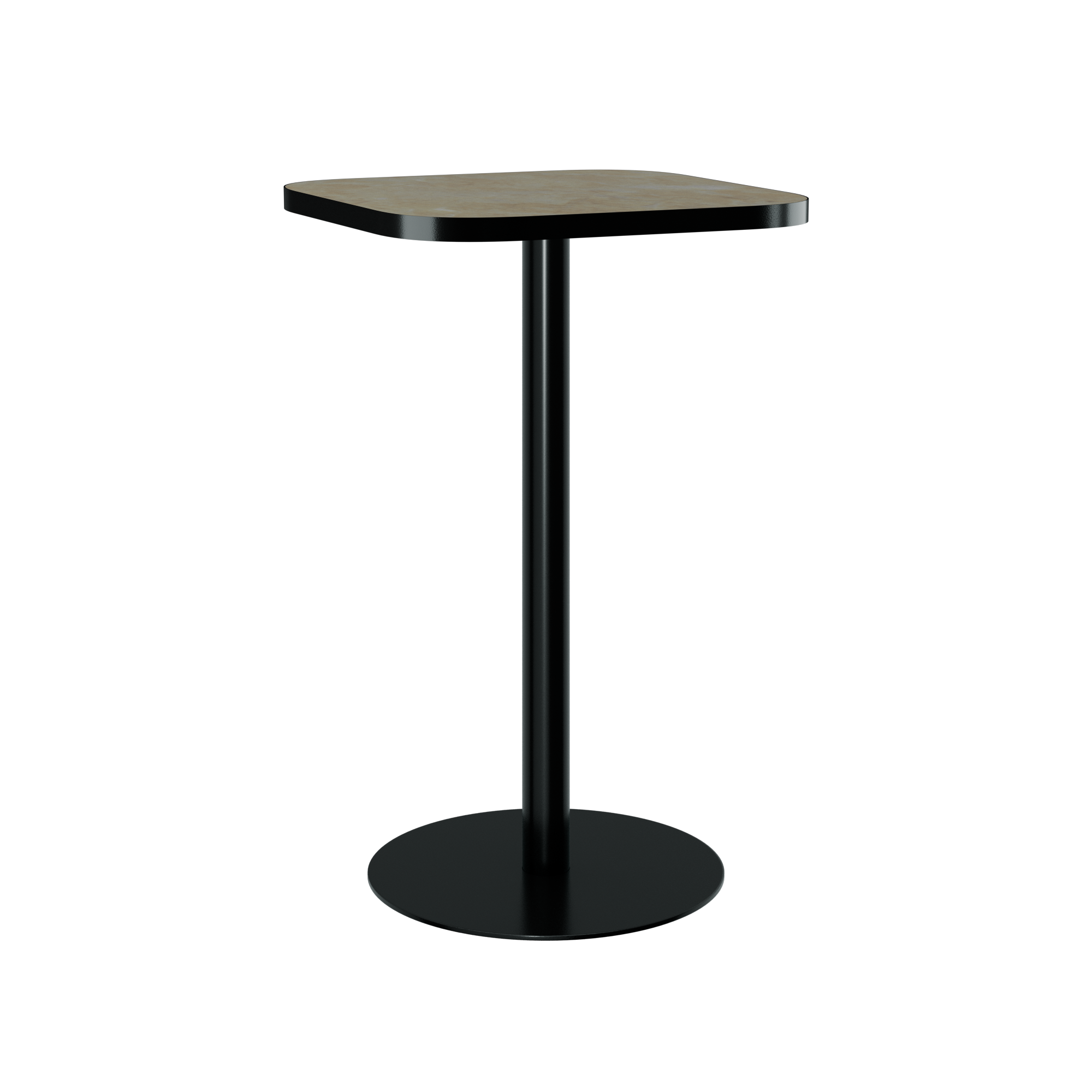 Halo Bar Table (60cm Rounded Square) With Rim
