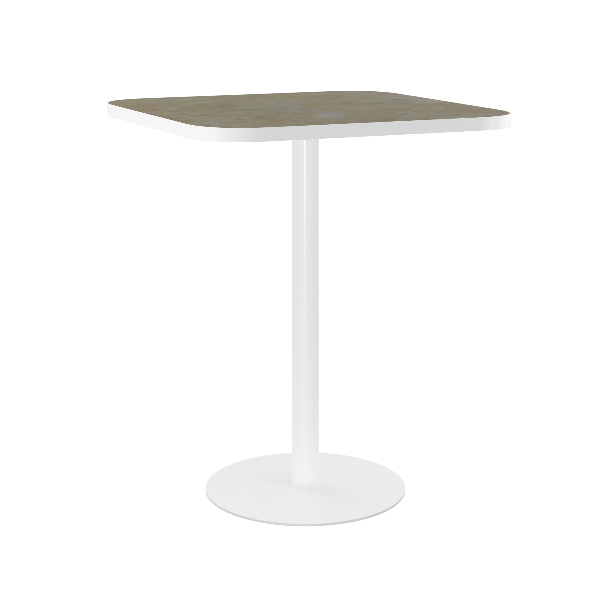 Halo Bar Table (80cm Rounded Square) With Rim