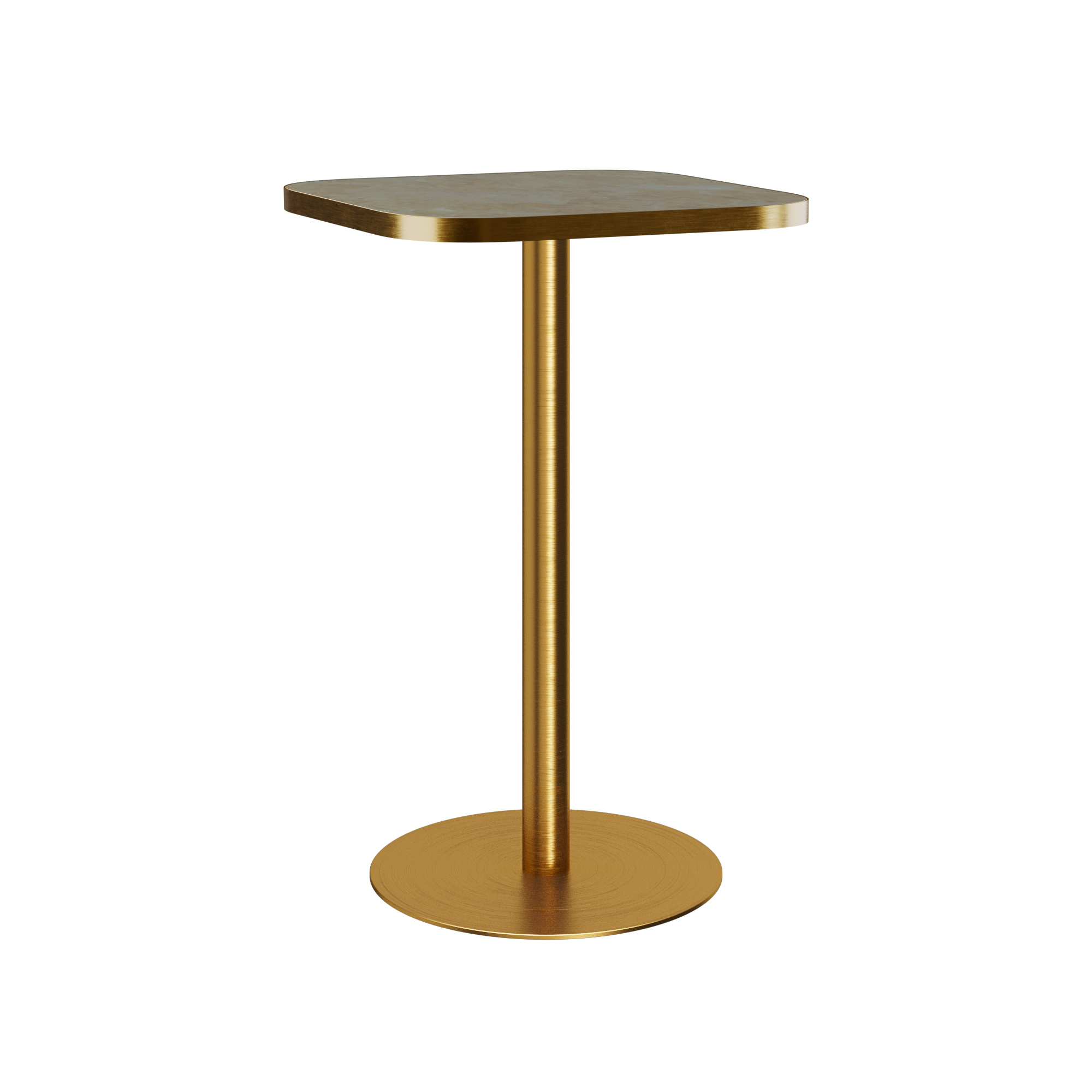 Halo Bar Table (60cm Rounded Square) With Rim