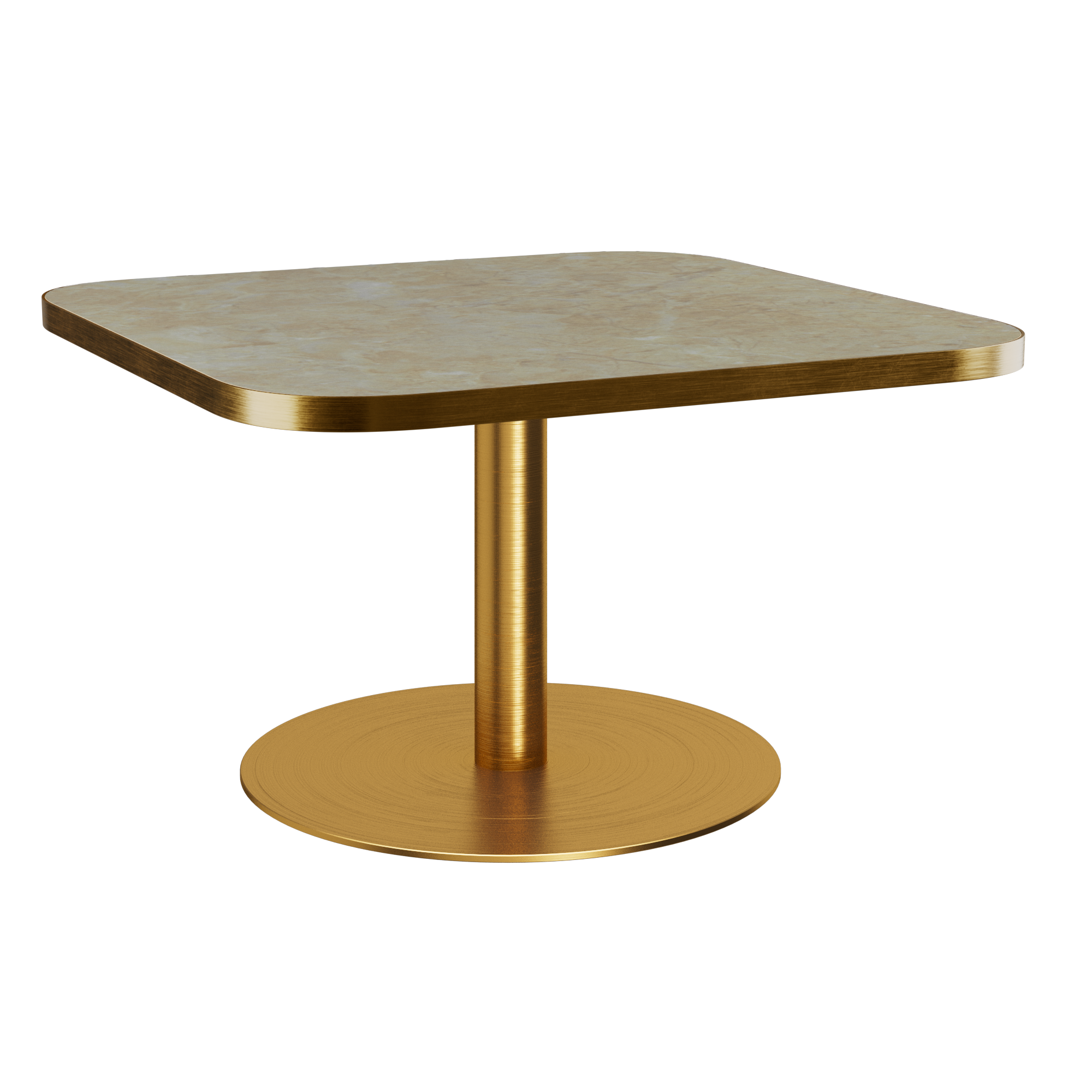 Halo Coffee Table (80cm Rounded Square) With Rim