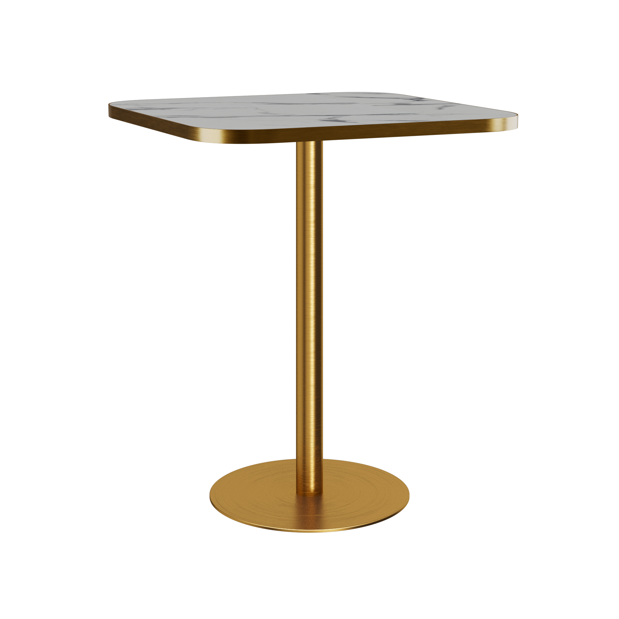 Halo Bar Table (80cm Rounded Square) With Rim