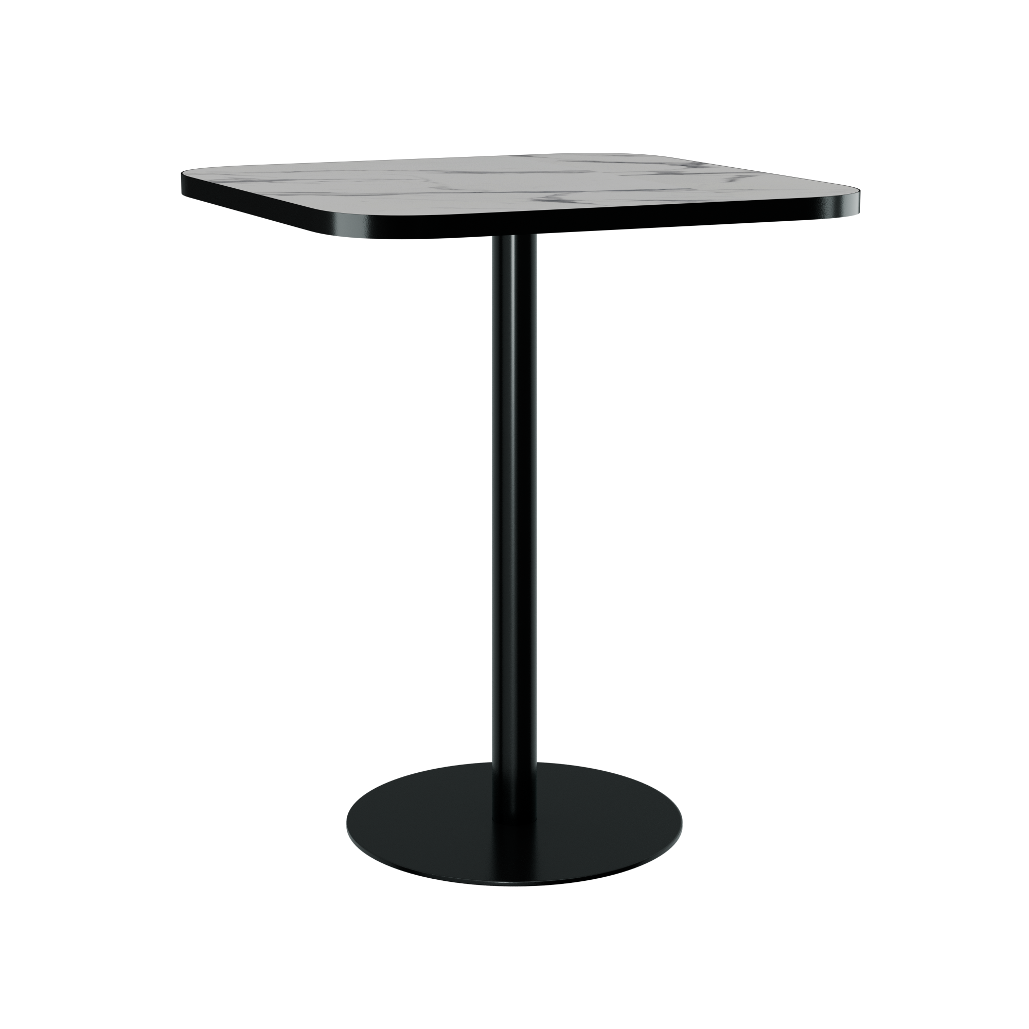 Halo Bar Table (80cm Rounded Square) With Rim