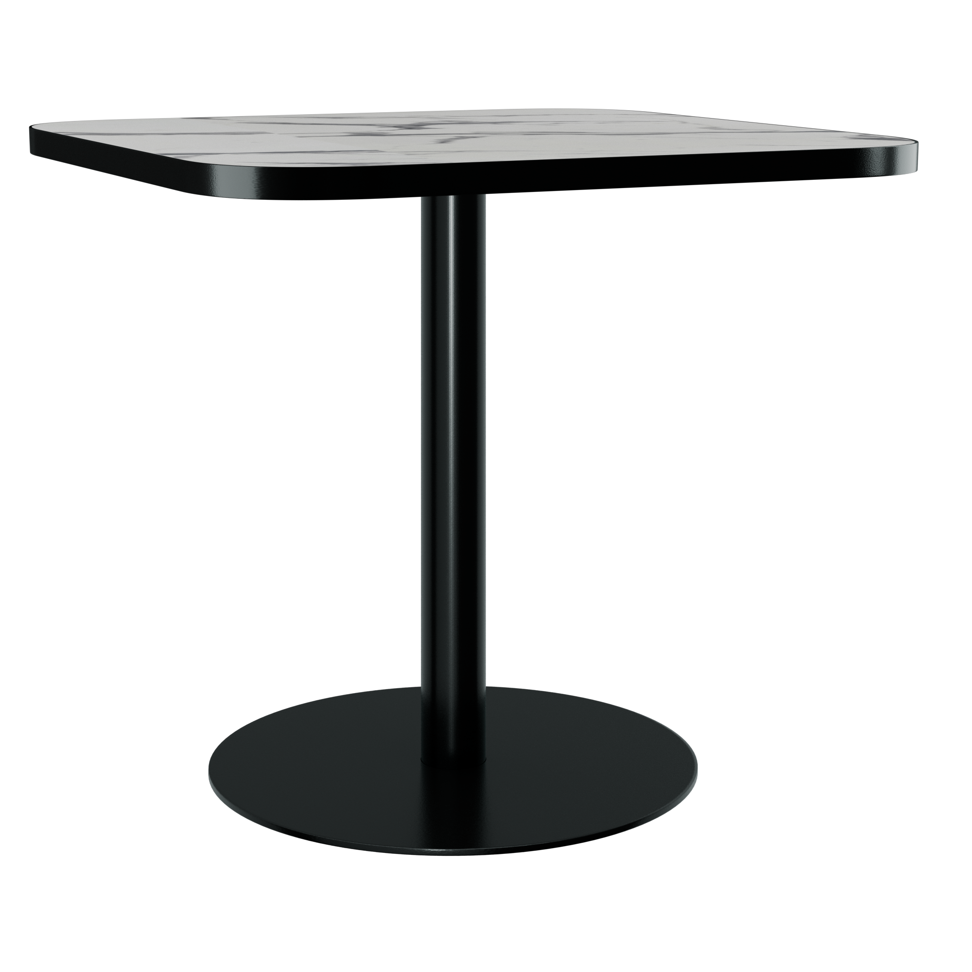 Halo Café Table (60cm Rounded Square) With Rim