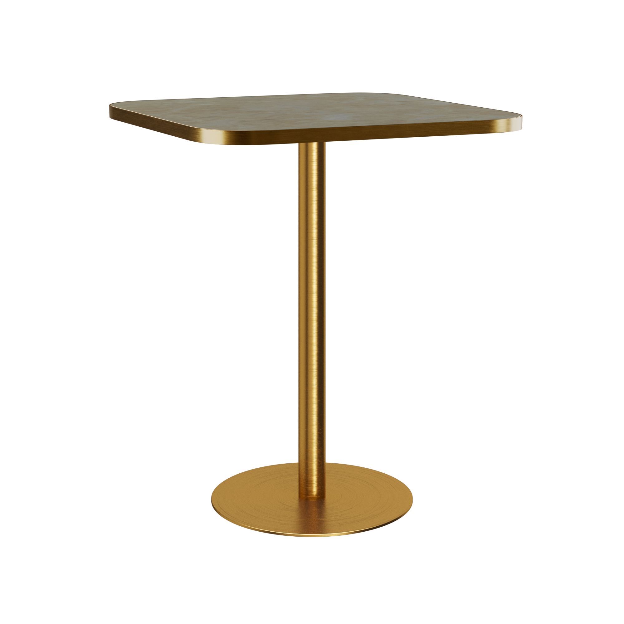 Halo Bar Table (80cm Rounded Square) With Rim
