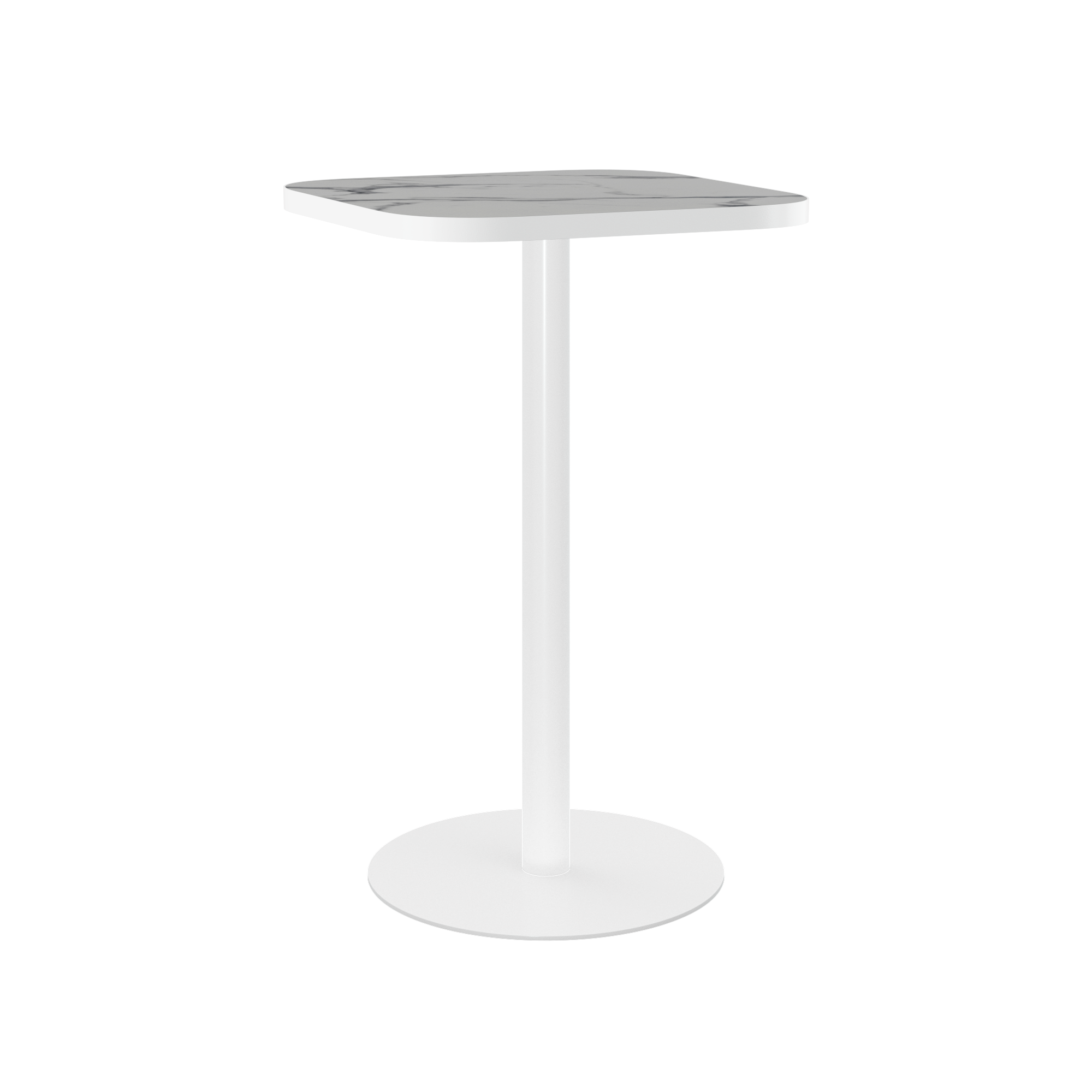 Halo Bar Table (60cm Rounded Square) With Rim