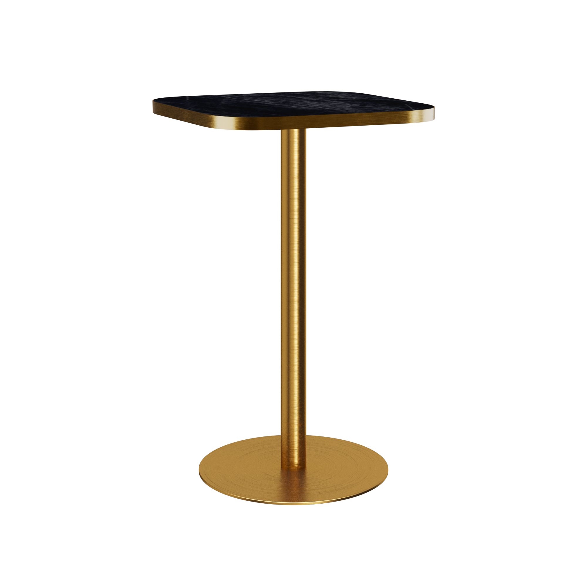Halo Bar Table (60cm Rounded Square) With Rim