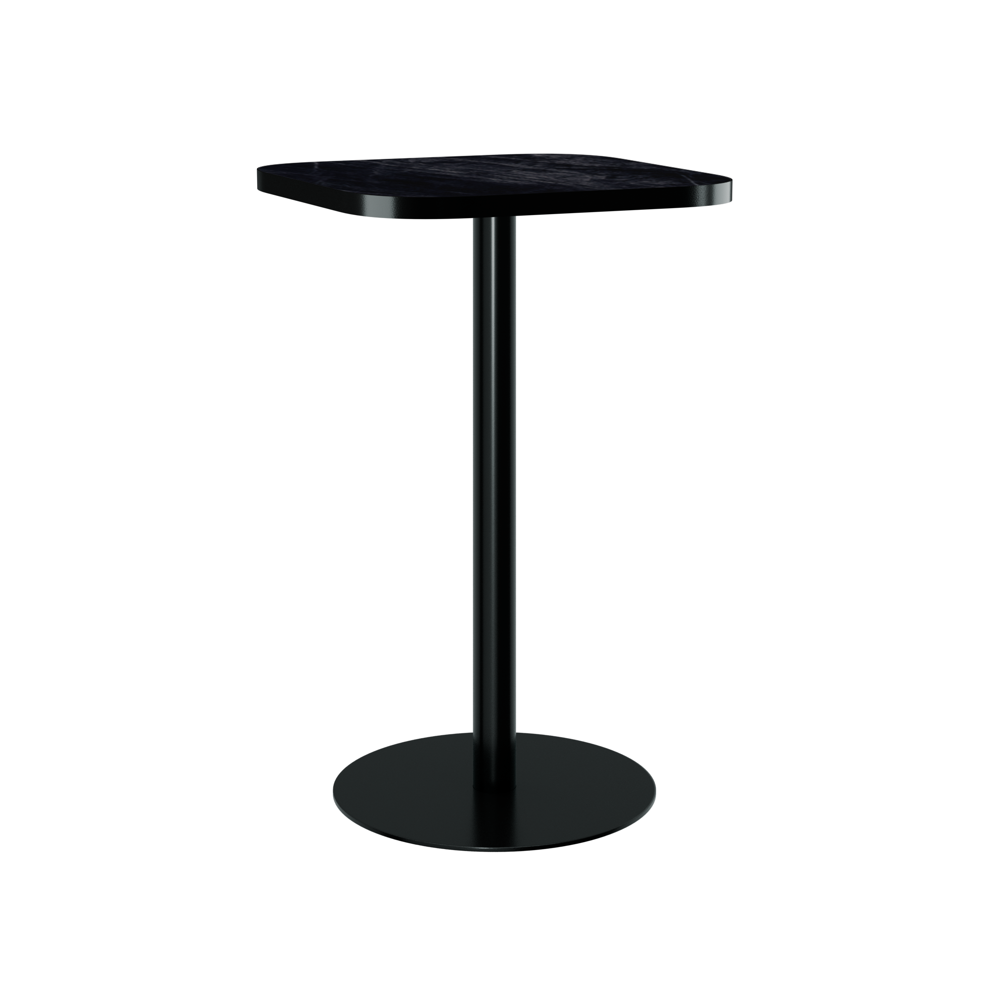 Halo Bar Table (60cm Rounded Square) With Rim