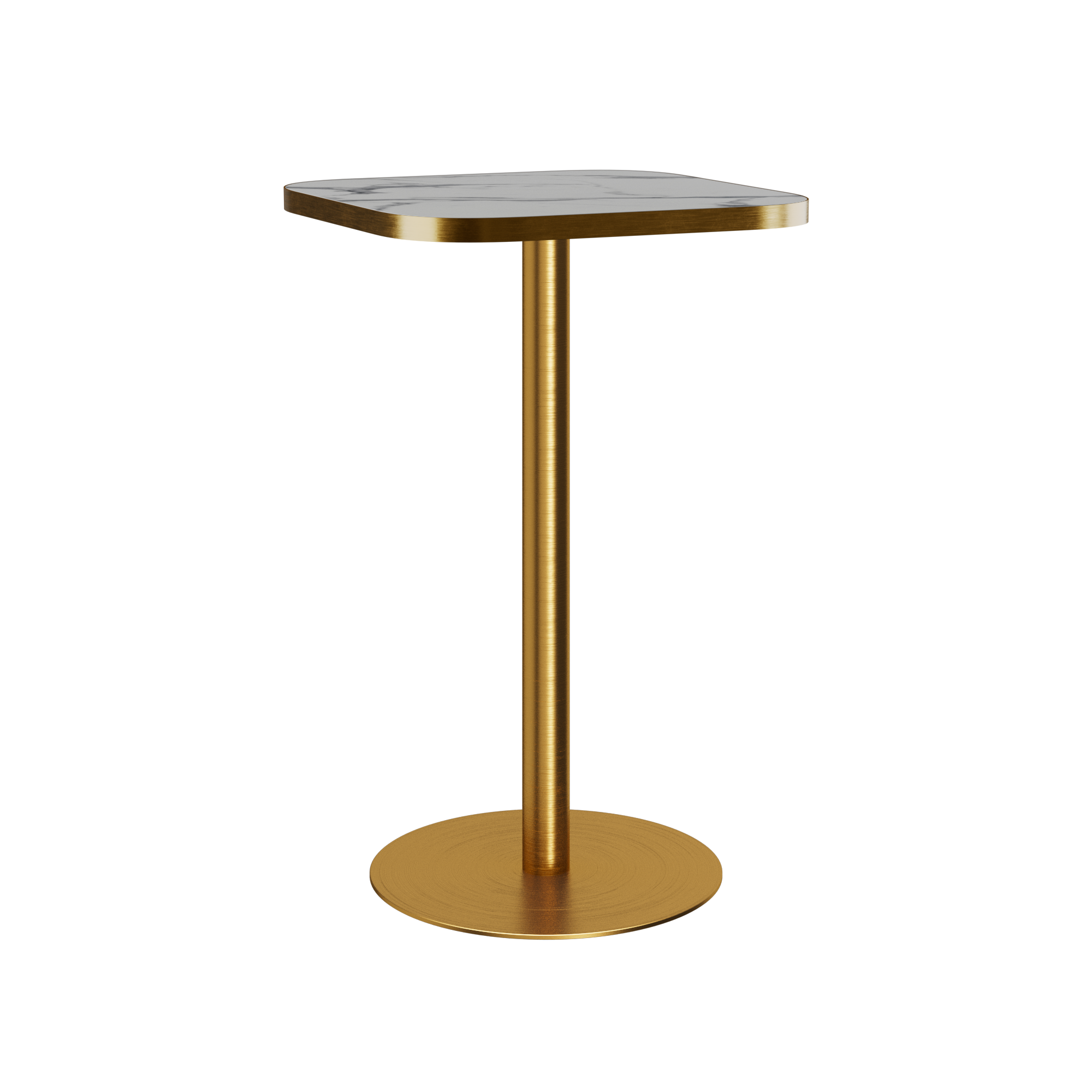 Halo Bar Table (60cm Rounded Square) With Rim