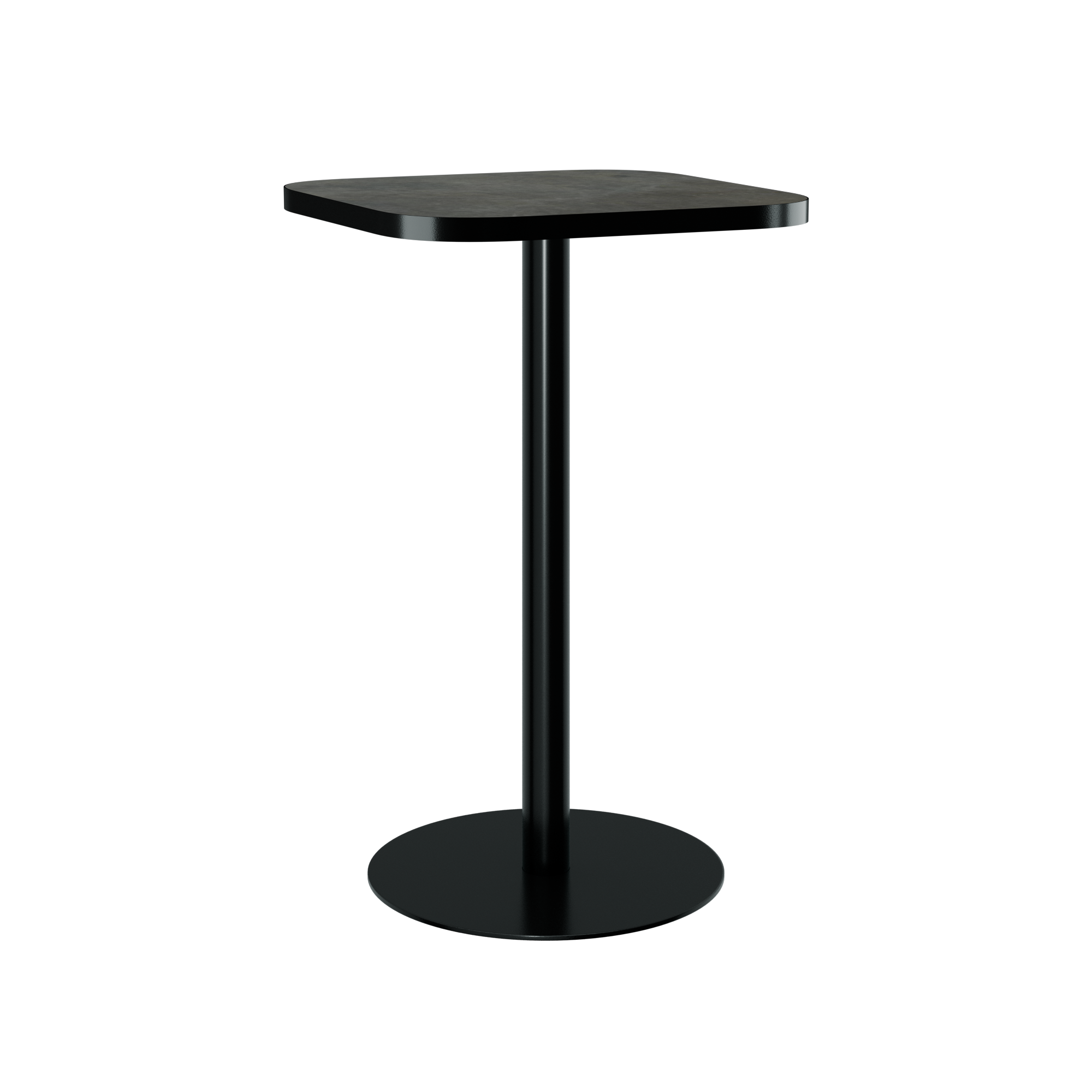 Halo Bar Table (60cm Rounded Square) With Rim