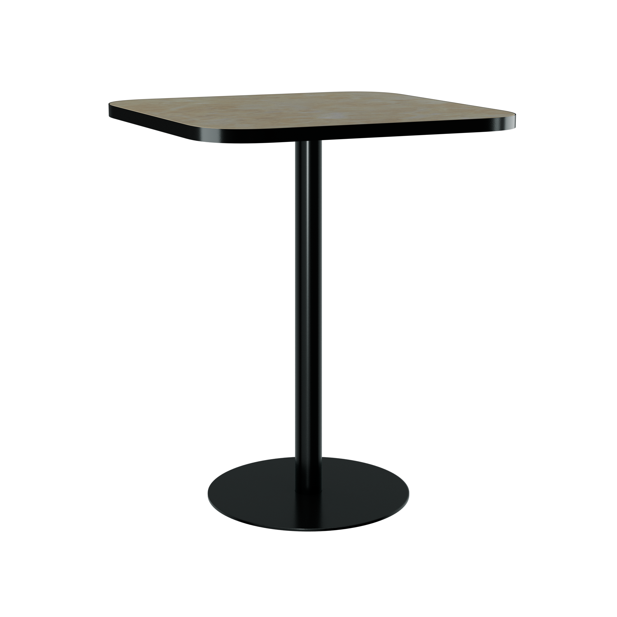 Halo Bar Table (80cm Rounded Square) With Rim