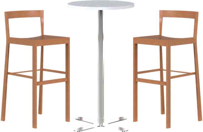 Baxter Bar Table Package - 2 Stools