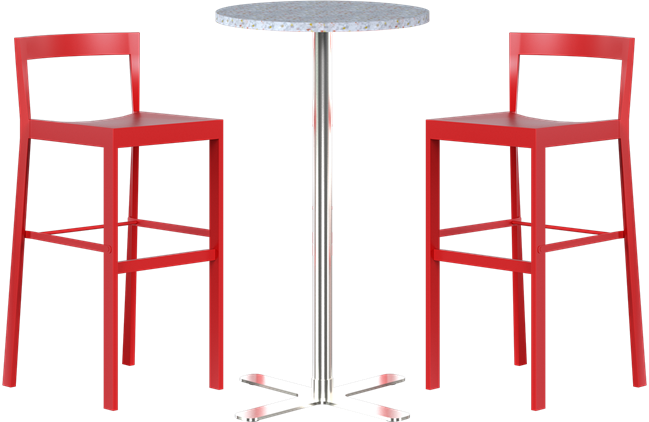 Baxter Bar Table Package - 2 Stools