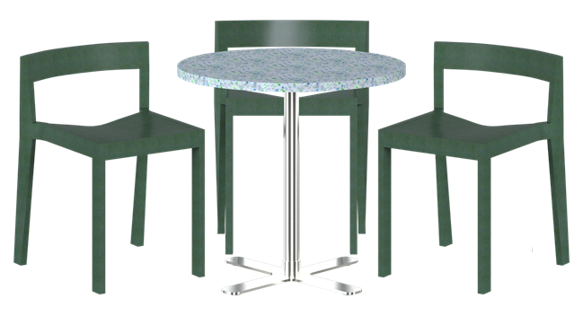 Baxter Cafe Table Package - 3 Chairs