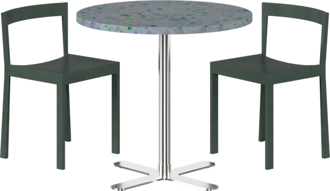 Baxter Cafe Table Package - 2 Chairs