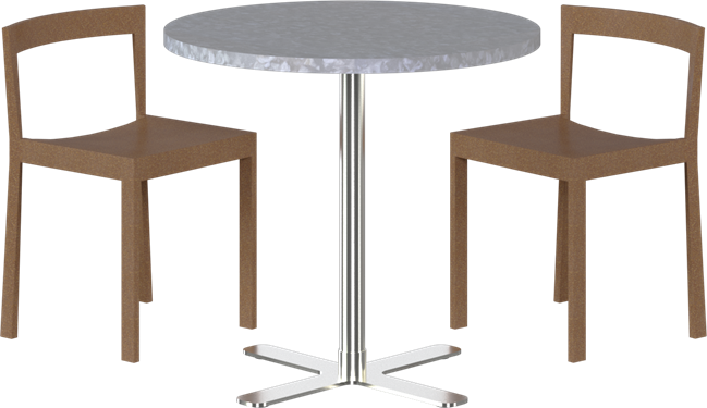 Baxter Cafe Table Package - 2 Chairs