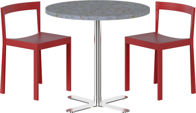 Baxter Cafe Table Package - 2 Chairs
