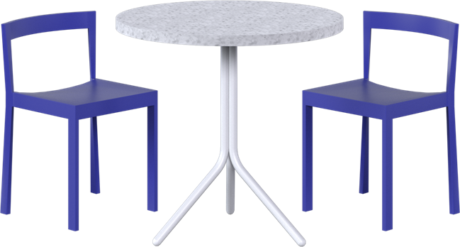 Baxter - Poseidon Cafe Table Package - 2 Chairs