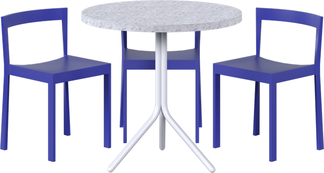 Baxter - Poseidon Cafe Table Package - 3 Chairs