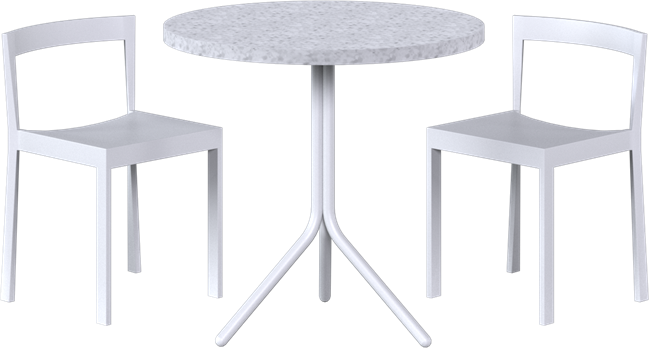 Baxter - Poseidon Cafe Table Package - 2 Chairs