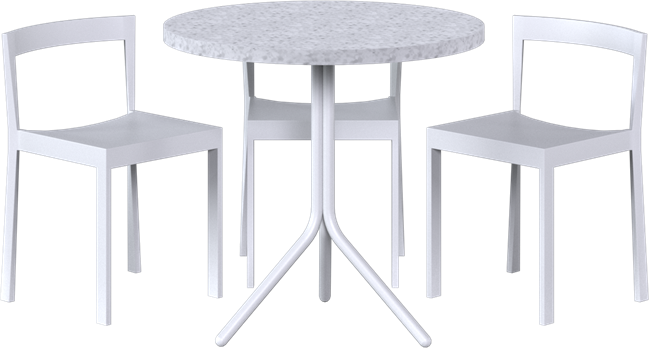 Baxter - Poseidon Cafe Table Package - 3 Chairs