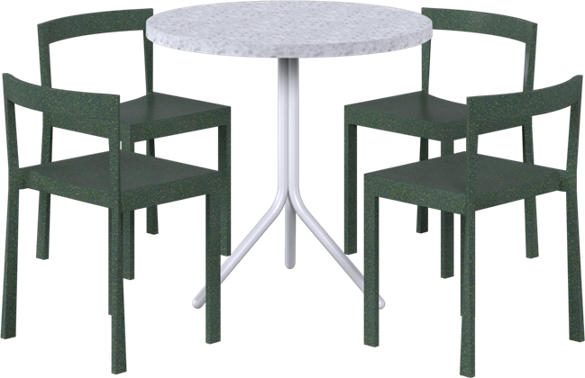 Baxter - Poseidon Cafe Table Package - 4 Chairs