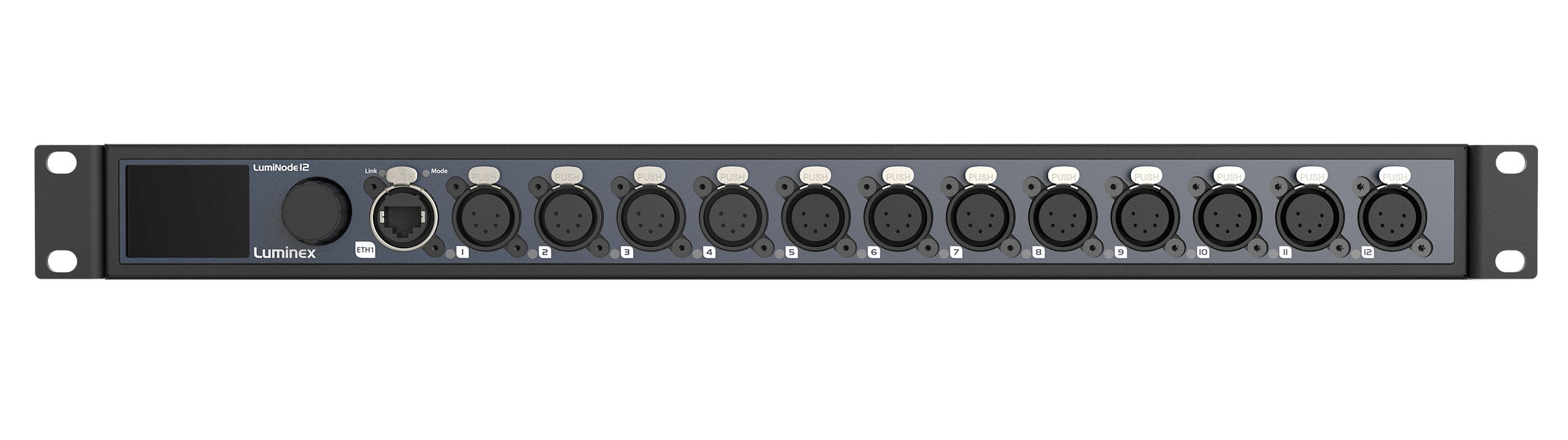 Luminex LumiNode 12 DMX, 2 Ethercon, PoE - 1 RU