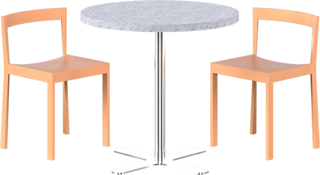 Baxter - Poseidon Cafe Table Package - 2 Chairs