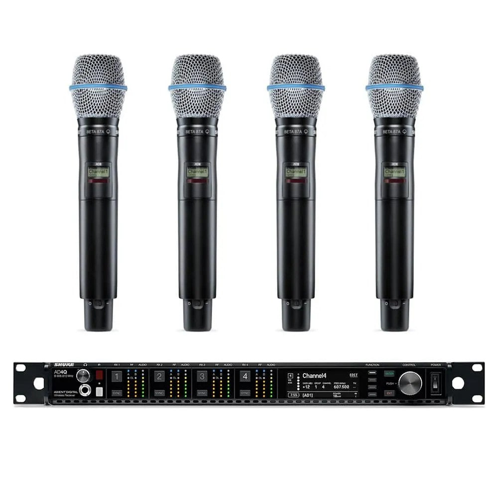 Shure QUAD ULX Digital Radio System w/ 4 x BETA 58 Handhelds